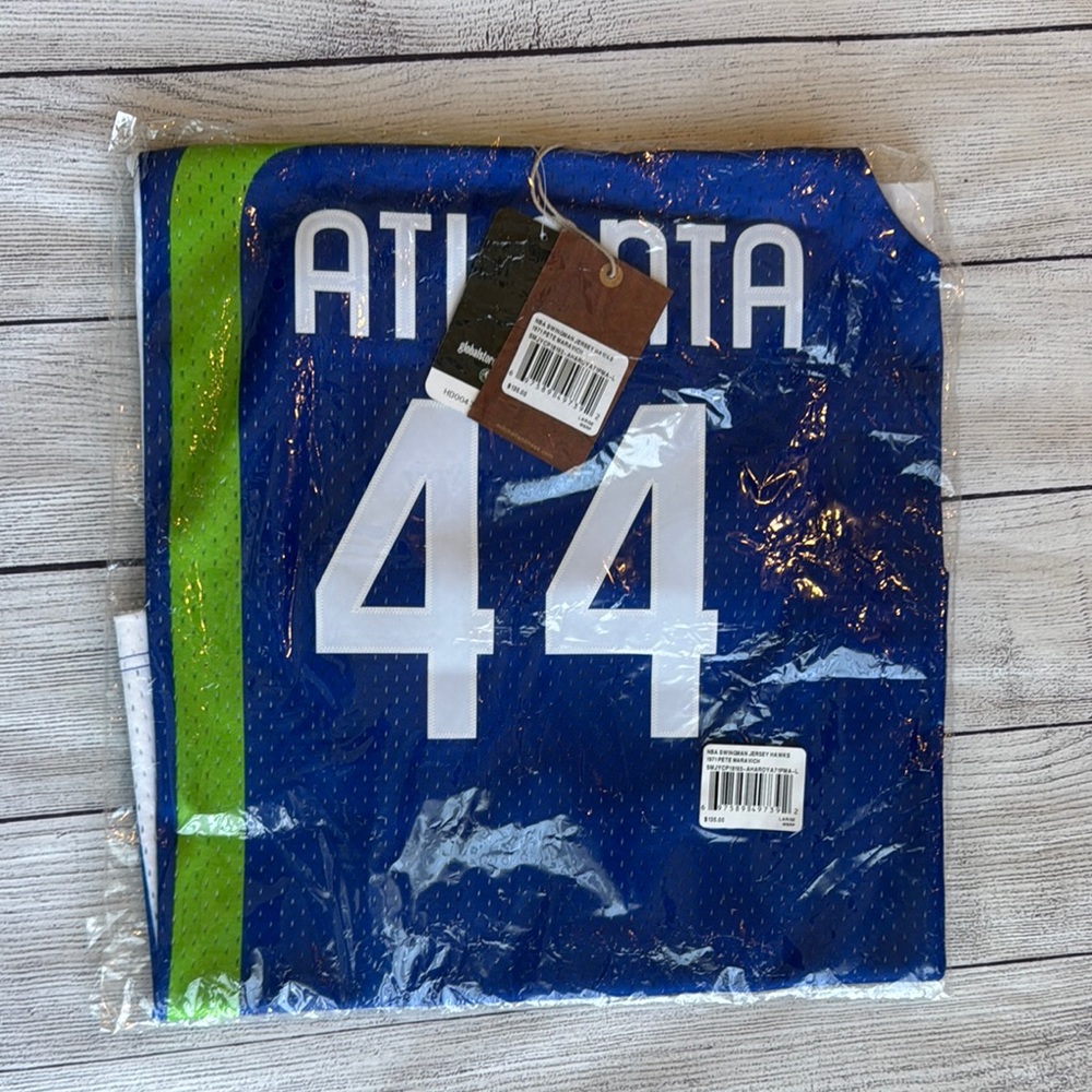 Mitchell & Ness Atlanta Blue and Green Jersey Men’s L - Picture 8 of 8